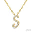 Script 'S' Initial Diamond Pendant