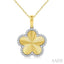 Clover Fluted Diamond Fashion Pendant