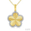 Clover Fluted Diamond Fashion Pendant