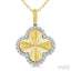 Clover Fluted Diamond Fashion Pendant