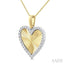 Heart Shape Fluted Diamond Fashion Pendant