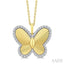 Butterfly Fluted Diamond Fashion Pendant