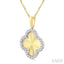 Clover Fluted Diamond Fashion Pendant