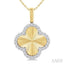 Clover Fluted Diamond Fashion Pendant