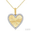 Heart Shape Fluted Diamond Fashion Pendant