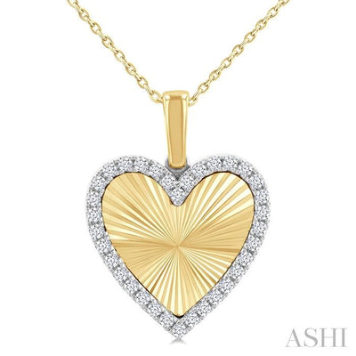 Heart Shape Fluted Diamond Fashion Pendant