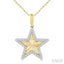 Star Fluted Diamond Fashion Pendant