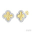 Clover Fluted Diamond Fashion Earrings
