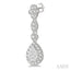 Pear Shape Halo Lovebright Diamond Earrings
