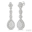 Pear Shape Halo Lovebright Diamond Earrings