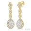 Pear Shape Halo Lovebright Diamond Earrings