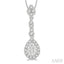 Pear Shape Halo Lovebright Diamond Pendant