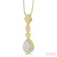 Pear Shape Halo Lovebright Diamond Pendant