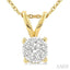 Round Shape Lovebright Diamond Solitaire Pendant