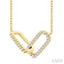 Paperclip Interlock Petite Diamond Fashion Pendant