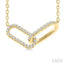 Paperclip Interlock Petite Diamond Fashion Pendant