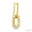 Aeris Gold Paperclip Mosaic Diamond Fashion Earrings