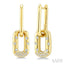 Paperclip Mosaic Diamond Fashion Earrings