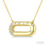 Aeris Gold Paperclip Mosaic Diamond Fashion Pendant