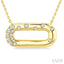 Aeris Gold Paperclip Mosaic Diamond Fashion Pendant