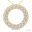 Circle Ribbed Diamond Pendant