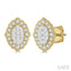 Oval Shape Halo Lovebright Diamond Earrings