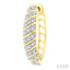 Ribbed Diamond Hoop Earrings