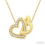 Heart Interlock Petite Diamond Fashion Pendant