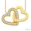 Heart Interlock Petite Diamond Fashion Pendant