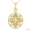 Circle Floral Medallion Diamond Fashion Pendant