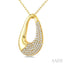 Aeris Gold Teardrop Diamond Fashion Pendant