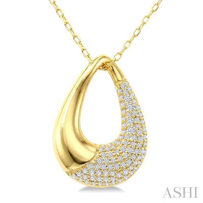 Aeris Gold Teardrop Diamond Fashion Pendant