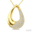 Aeris Gold Teardrop Diamond Fashion Pendant