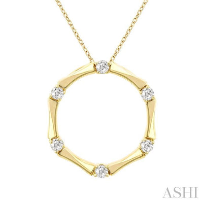 Petite Diamond Fashion Bamboo Pendant