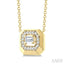 Emerald Shape Diamond Fashion Pendant