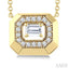 Emerald Shape Art Deco Diamond Fashion Pendant