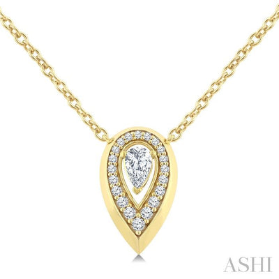 Pear Shape Art Deco Diamond Fashion Pendant