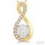 Round Shape Lovebright Diamond Pendant