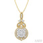 Round Shape Lovebright Diamond Pendant