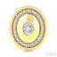 Oval Shape Art Deco Diamond Fashion Earrings