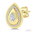 Pear Shape Art Deco Diamond Fashion Earrings