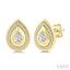 Pear Shape Art Deco Diamond Fashion Earrings