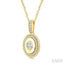 Oval Shape Art Deco Diamond Fashion Pendant