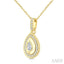 Pear Shape Art Deco Diamond Fashion Pendant