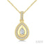 Pear Shape Art Deco Diamond Fashion Pendant
