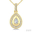 Pear Shape Art Deco Diamond Fashion Pendant