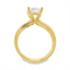 Round Diamond Straight Band Engagement Ring