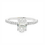 Oval Diamond Straight Band Engagement Ring