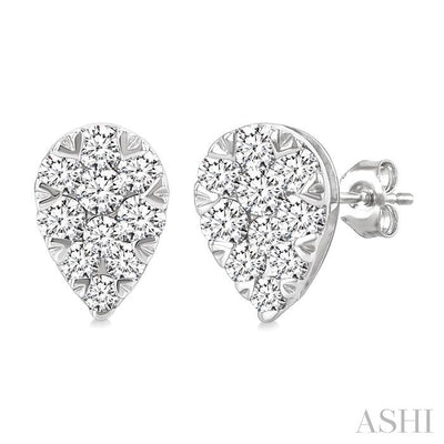 Pear Shape Lovebright Diamond Stud Earrings