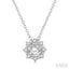 Round Shape Halo Diamond Fashion Pendant